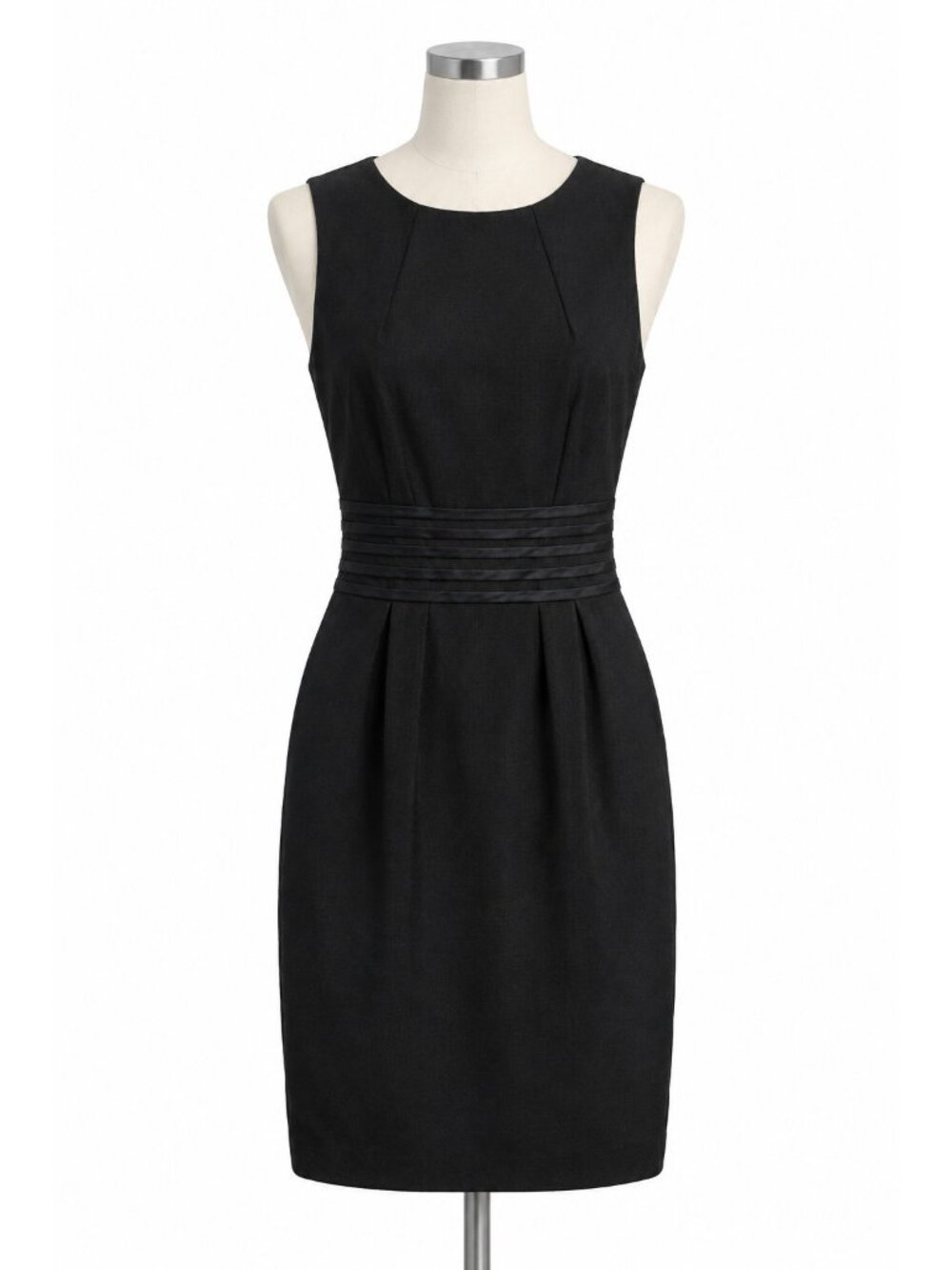 Banana Republic Women’s Black Wool Blend Sheath Dress Size 4 Stretch Lined Y2K